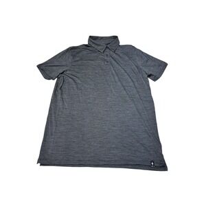 Smartwool Merino 150 Polo Shirt Mens Large Gray Heather SW000216 Hiking Travel
